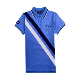 設計撞色女童Polo恤    訂製5粒鈕扣繡花logo Polo恤     撞色藍色白色領    馬術俱樂部  馬術障礙   競技   澳洲    P1497 設計撞色女童Polo恤    訂製5粒鈕扣繡花logo Polo恤     撞色藍色白色領    馬術俱樂部  馬術障礙   競技   澳洲    P1497